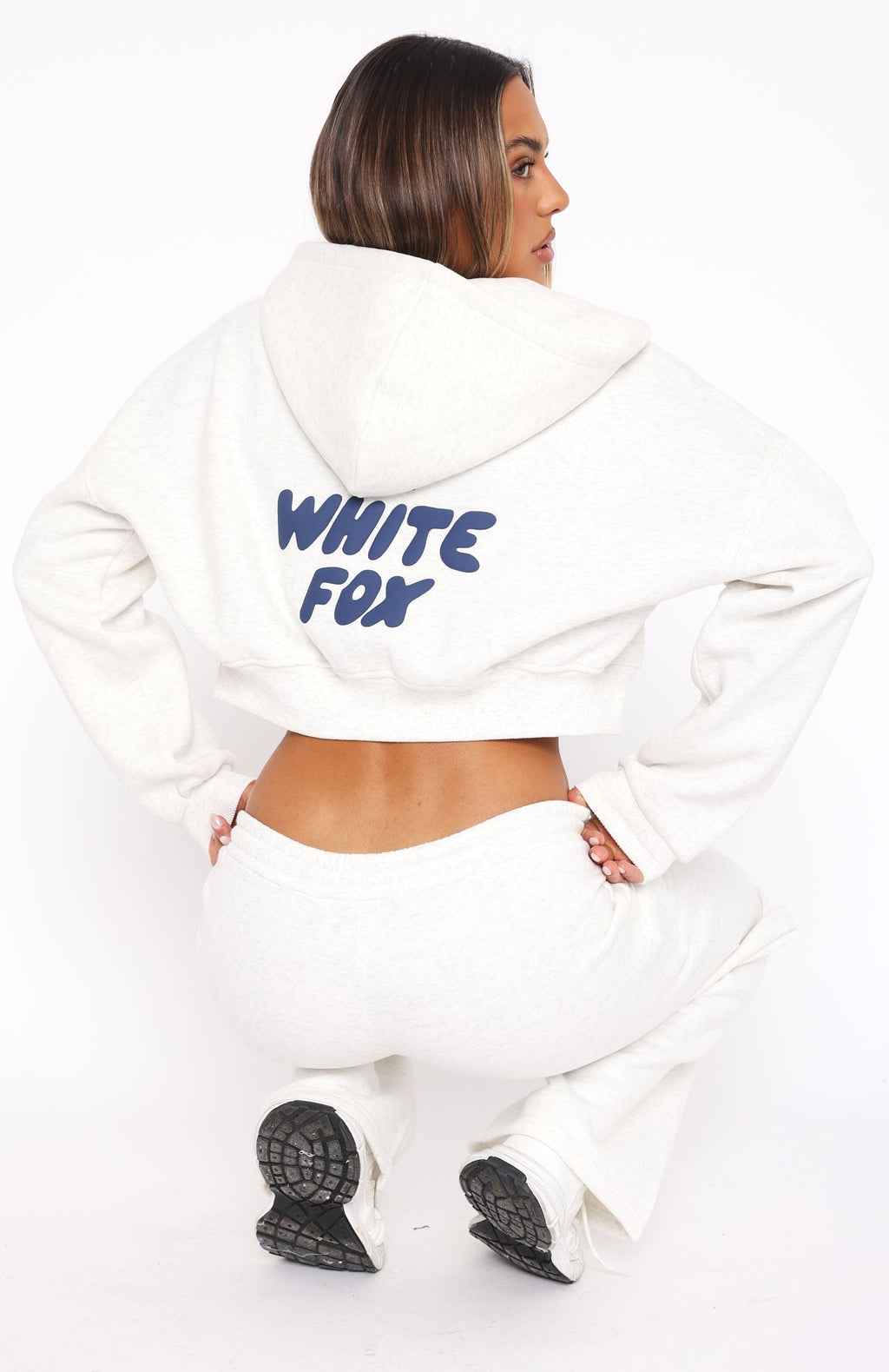 Offstage Cropped Zip Hoodie Mineral Grey - Image 4