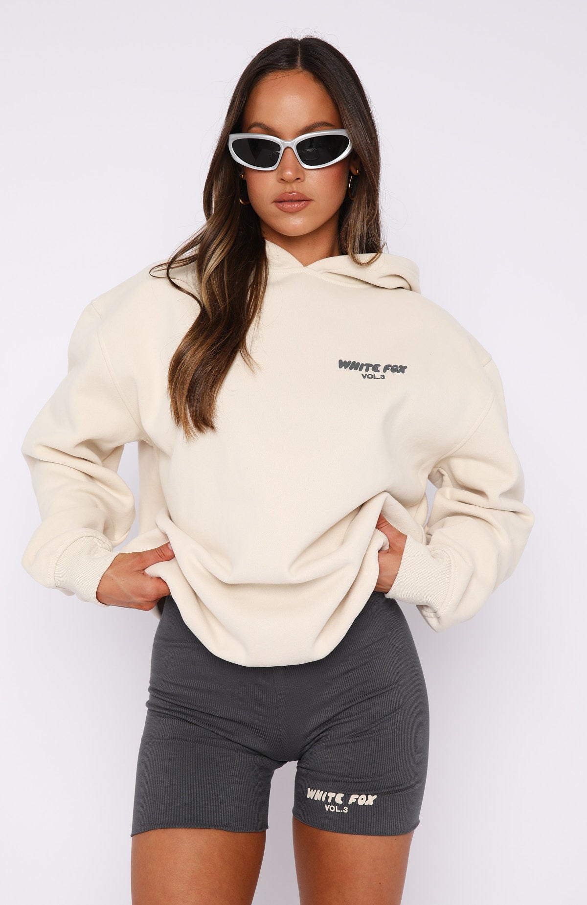 Offstage Ribbed Bike Shorts Charcoal - Image 3