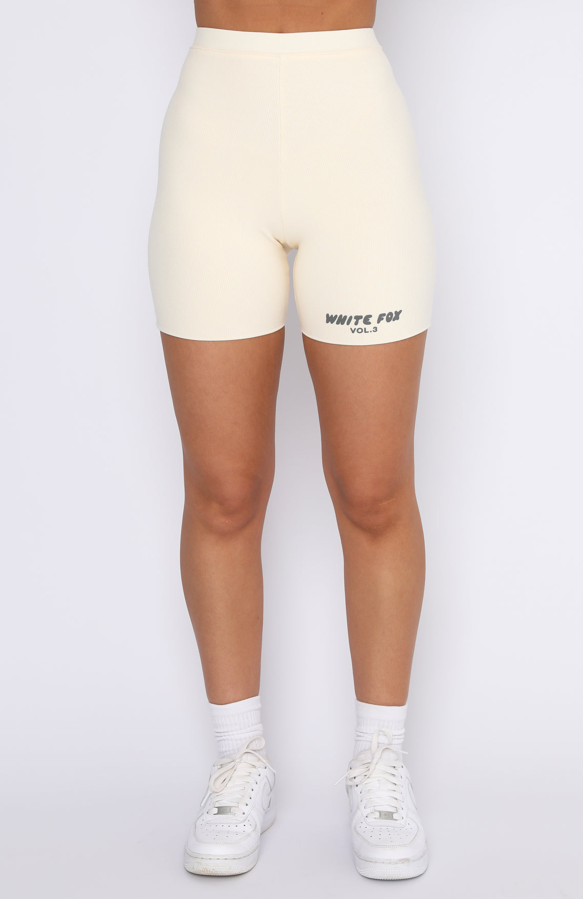 Offstage Ribbed Bike Shorts Vanilla - Image 2