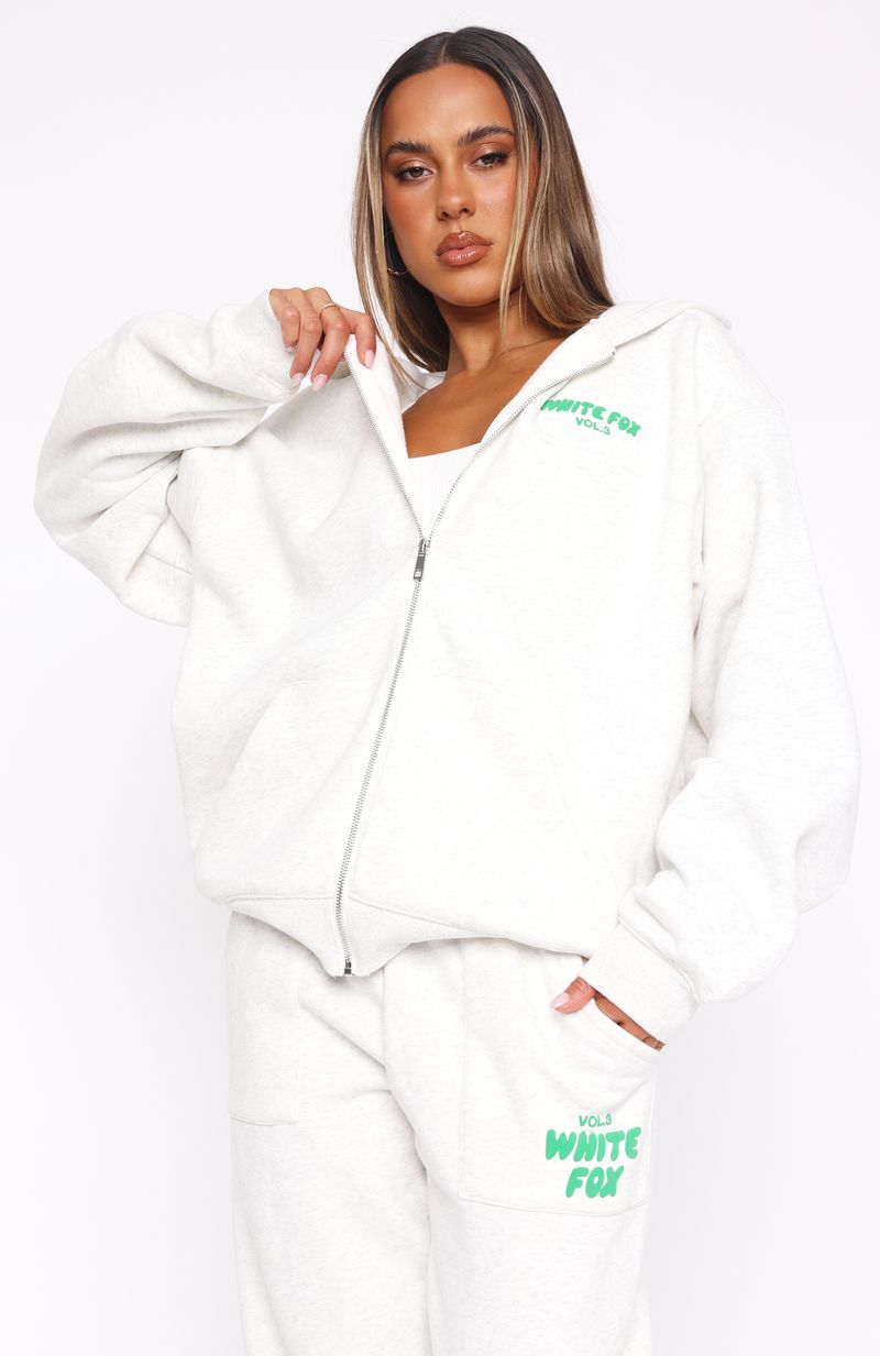 Offstage Zip Front Hoodie Glacier Grey - Image 3