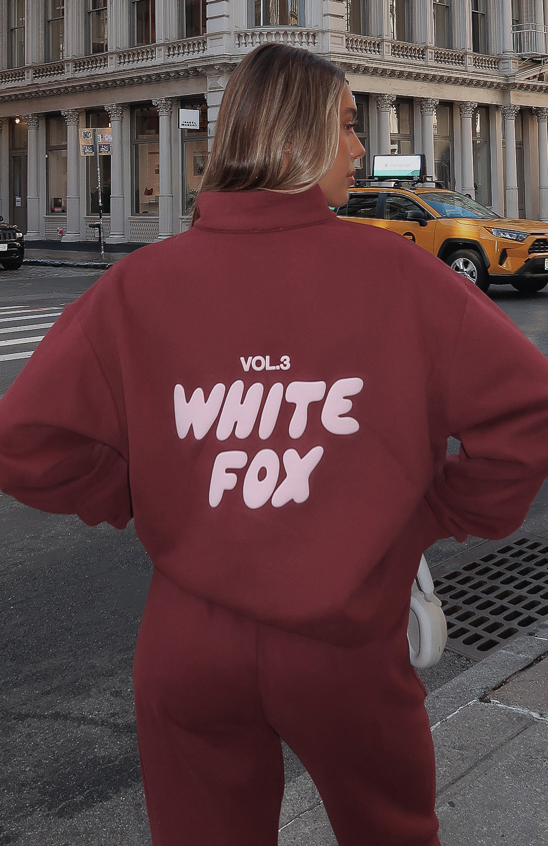 Offstage Zip Front Sweater Red Velvet - Image 1