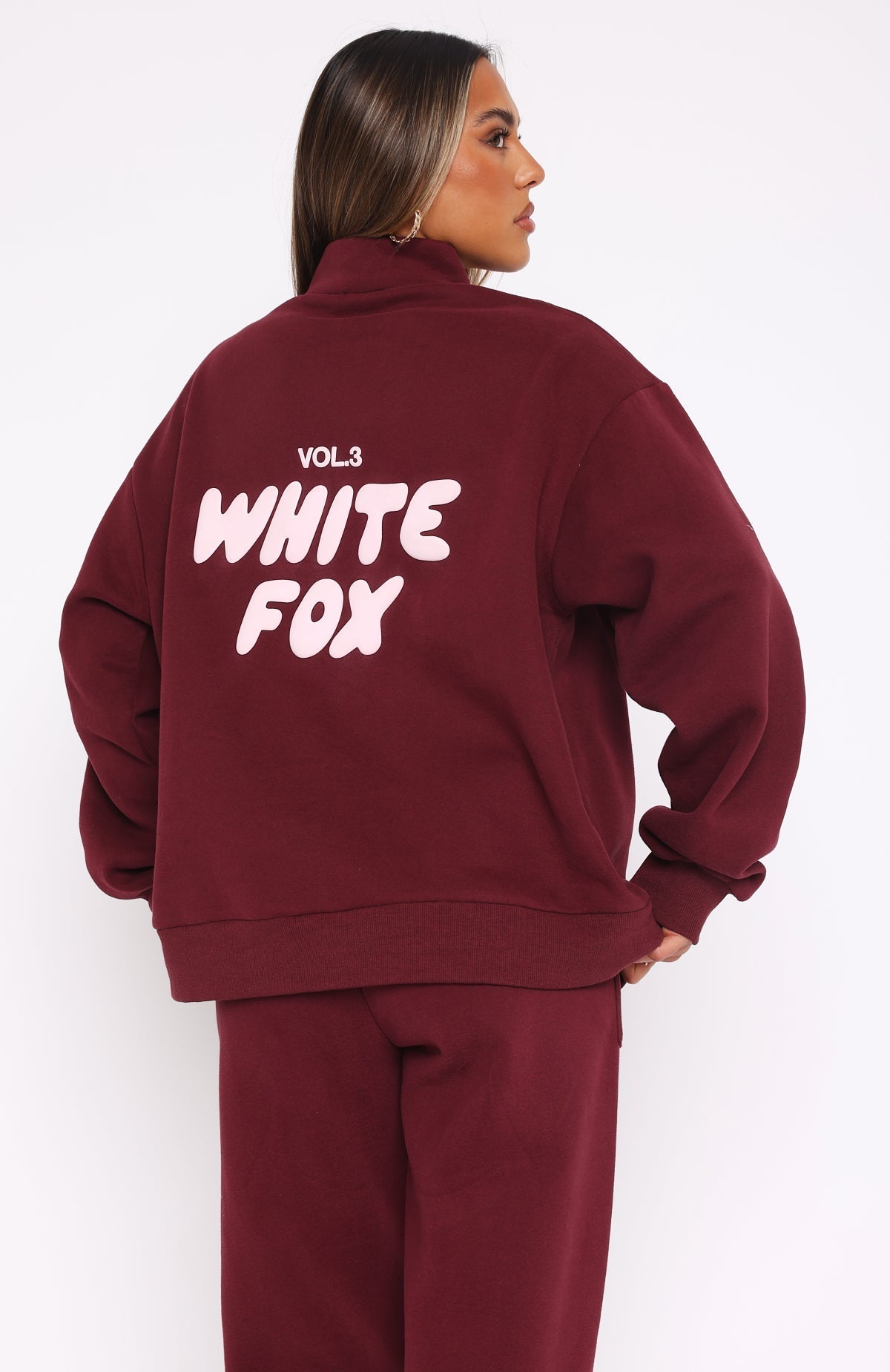 Offstage Zip Front Sweater Red Velvet - Image 4